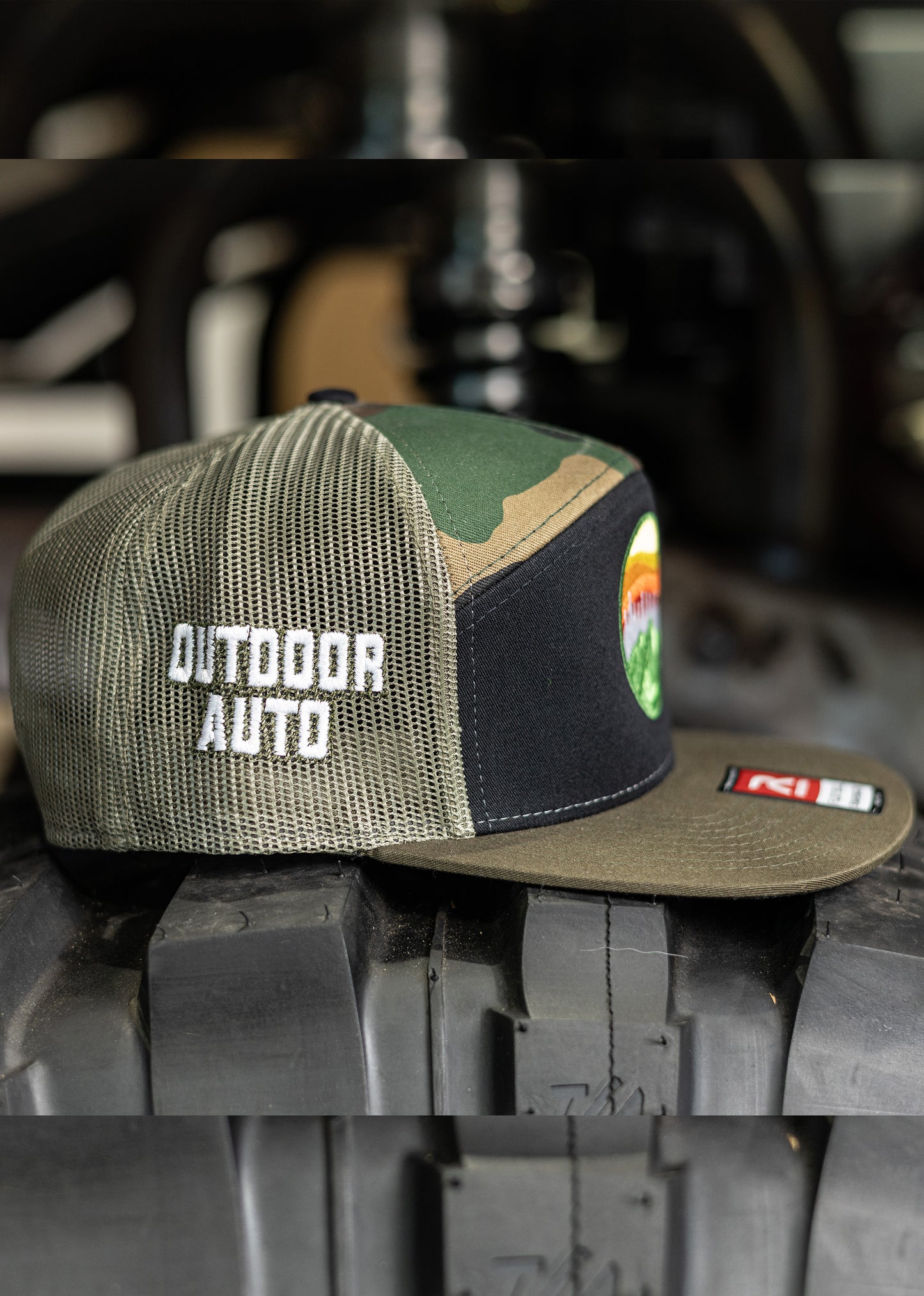 Camo and Black Logo Hat