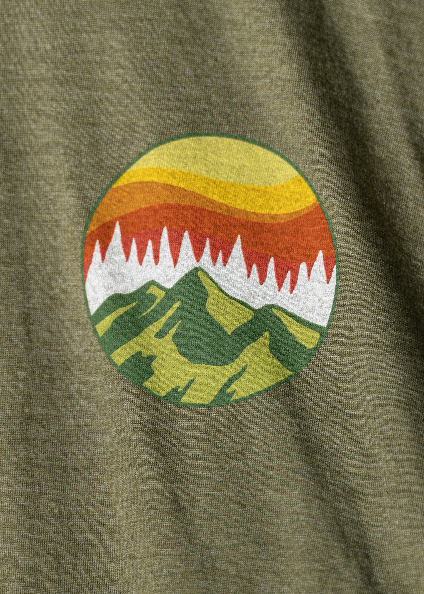 Military Green Logo Crew Tee