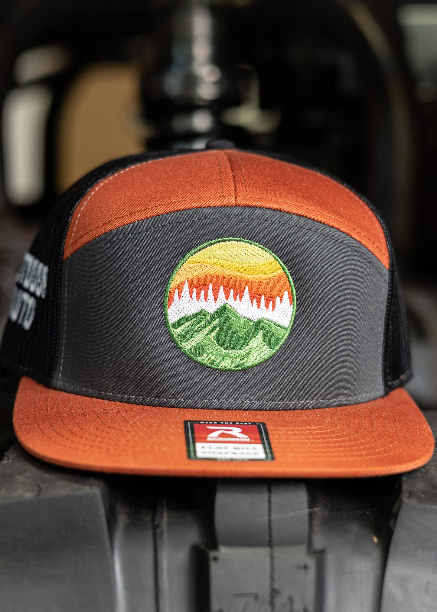 Burnt Orange and Grey Logo Hat