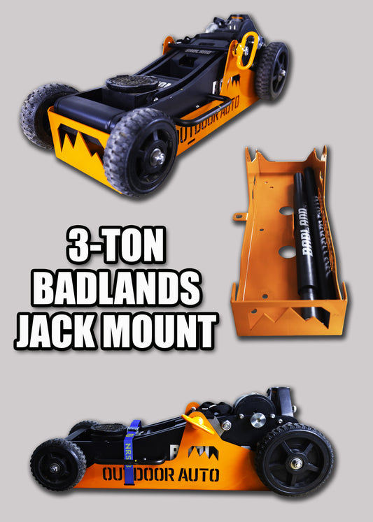Off-Road Jack Mount for Harbor Freight Badlands 3 Ton Jack - Lockable