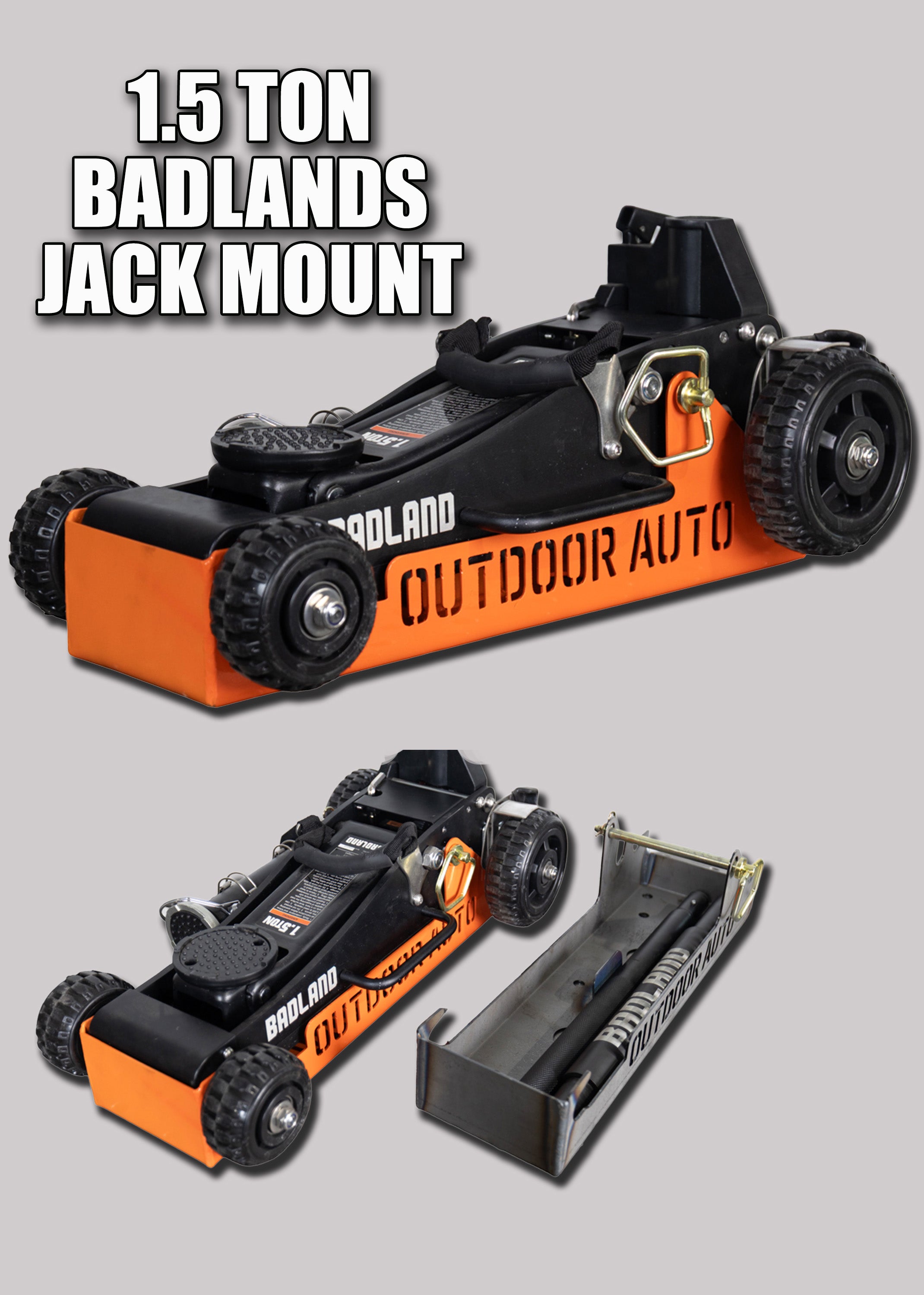 シェルターバンク SHELTERBANK MAD CAR NIVAL Jack Badlands 1.5 Ton Jack Mount for Harbor Freight Jack | Outdoor Auto