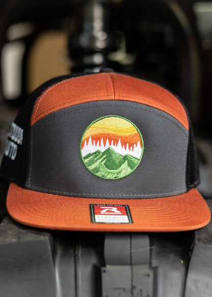 Burnt Orange and Grey Logo Hat