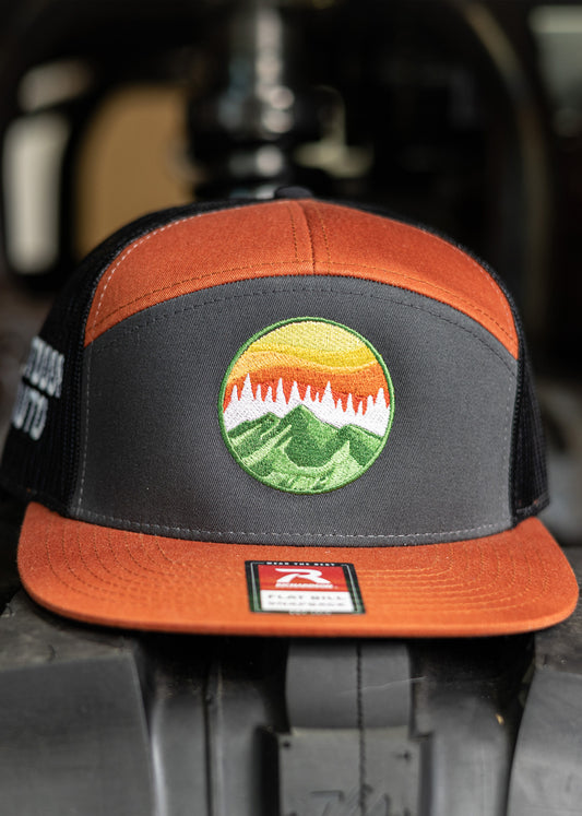 Burnt Orange and Grey Logo Hat