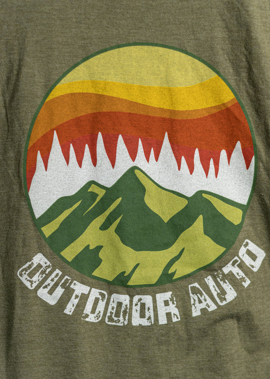 Military Green Logo Crew Tee