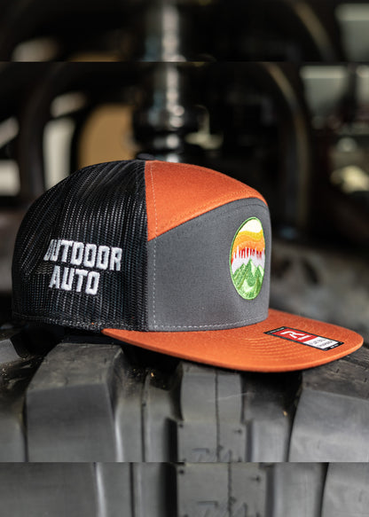 Burnt Orange and Grey Logo Hat