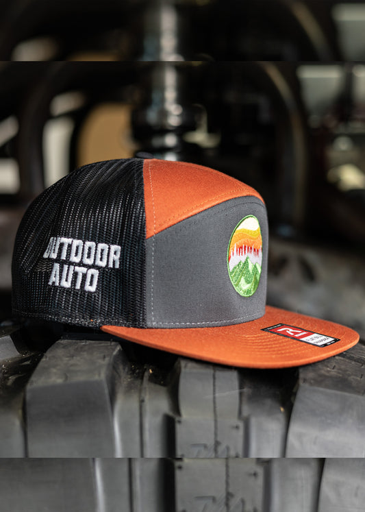 Burnt Orange and Grey Logo Hat