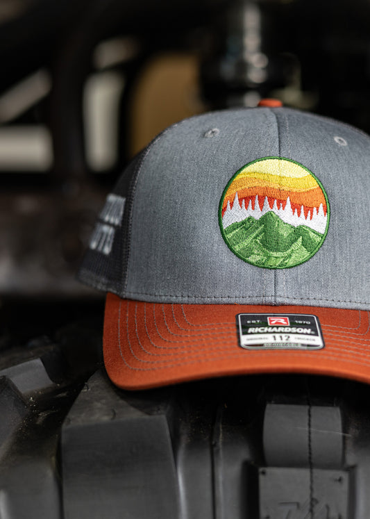 Burnt Orange and Grey Logo Trucker Hat
