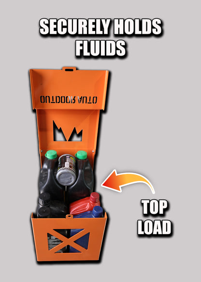 Off-Road Fluid Carrier - Mountable – 4 Quarts, Brake Fluid Bottle & 2 Gallon Jugs