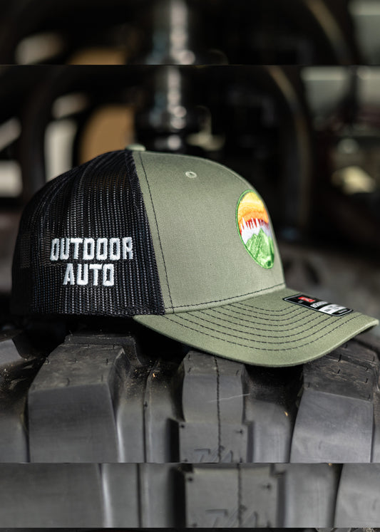 Olive and Black Logo Trucker Hat