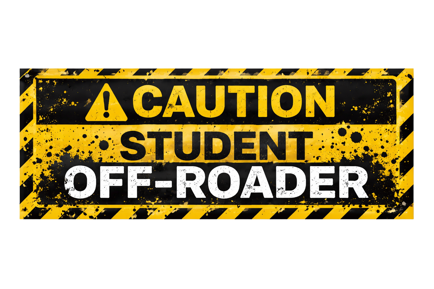CAUTION Student Off-Roader - Magnet